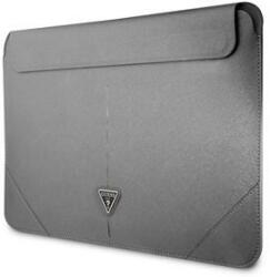 GUESS Husă GUESS SAFFIANO pentru laptop cu diagonala de până la 14 inchi argintiu