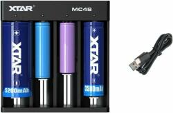  Xtar négycsatornás 18650 MC4S USB Lithium-Ion Li-Ion Ni-Mh Ni-CD akkumulátor/cella töltő/adapter