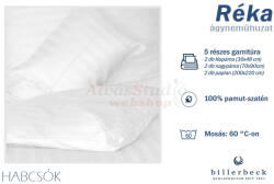 Billerbeck Réka 5 részes pamut-szatén ágyneműhuzat - Habcsók - alvasstudio