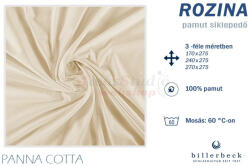 Billerbeck Rozina pamut lepedő - Panna Cotta 270x275 cm - alvasstudio