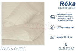 Billerbeck Réka 3 részes pamut-szatén ágyneműhuzat - Panna Cotta - alvasstudio