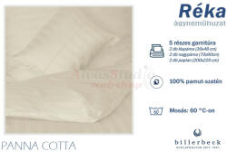 Billerbeck Réka 5 részes pamut-szatén ágyneműhuzat - Panna Cotta - alvasstudio
