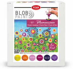 Viva Decor Pöttyöző festék készlet, Blob paint, 6x90 ml - Virágos rét