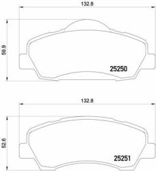 BREMBO set placute frana, frana disc BREMBO PRIME LINE P 61 113 (P 61 113)