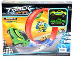Magic Toys Track Racing versenypálya hurokkal kilövővel és két kisautóval (MKK332322)