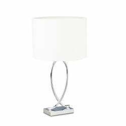  Ezüst asztali lámpa fehér ernyővel 51 cm 10022850