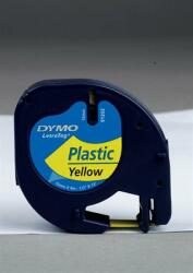 DYMO "Letratag" 12 mm x 4 m sárga feliratozógép szalag (S0721570)
