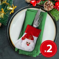 Family Karácsonyi evőeszköz dekor - 12 cm - 2 féle - 2 db / csomag (58722)