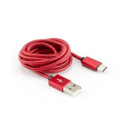SBOX USB-TYPEC-15R M/M-1M, piros kábel (SX-536312)