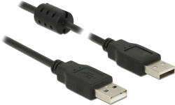 Delock 2m, 2xUSB 2.0-A USB kábel USB 2.0 USB A Fekete (84891)