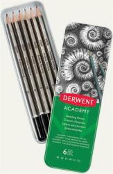Derwent Academy hatszögletű 6 különböző keménységű grafitceruza készlet fém dobozban (6 db) (E2301945)