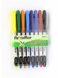 FlexOffice "FL01" 0, 3 mm 8 különböző színű tűfilc készlet (OW-8754)