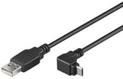 PremiumCord Goobay USB micro-B 90° 1.8m USB kábel 1, 8 M USB 2.0 USB A Micro-USB B Fekete (ku2m2f-90)