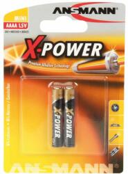 ANSMANN X-Power AAAA, 1x 2 Egyszer használatos elem Lúgos (1510-0005)