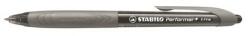STABILO "Performer+" 0, 38 mm, nyomógombos, szürke tolltest, fekete golyóstoll (328/3-46)