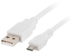 Lanberg CA-USBM-10CC-0018-W USB kábel 1, 8 M USB 2.0 Micro-USB B USB A Fehér (CA-USBM-10CC-0018-W)