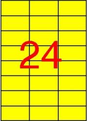 APLI 70x37 mm, színes, sárga Etikett (20 lap) (1591)
