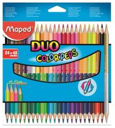 Maped "Color`Peps Duo" kétvégű háromszögletű 48 különböző színű színes ceruza készlet (829602)