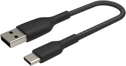 Belkin CAB002bt0MBK USB-A - USB-C 15cm fonott fekete kábel (CAB002bt0MBK)