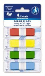 Victoria 43x12, 5 mm műanyag vegyes színű jelölőcímke (4x36 lap) (07-772782-LVOJ4)