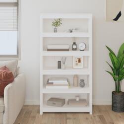 vidaXL Bibliotecă, alb, 80x35x154 cm, lemn masiv de pin (821690) Biblioteca