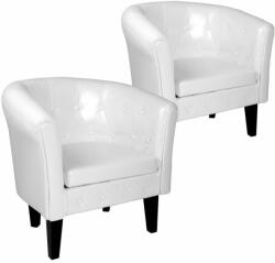 Miadomodo Fotel készlet Chesterfield 58 x 71 x 70 cm fehér (CSSEL03A0ws02ER)