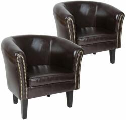 Miadomodo Fotel készlet Chesterfield 58 x 71 x 70 cm barna (CSSEL01A0bn02ER)
