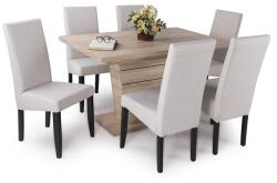  Fanni asztal Berta Lux székkel 6 személyes étkezőgarnitúra