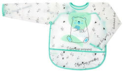  Akuku tépőzáras ujjas, fólia előke - maci