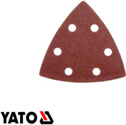 TOYA YT-34690 tépőzáras csiszolópapír deltacsiszolóhoz (fa, fém, kerámia), 90x90 mm, P80, 10 darab (YT-34690)