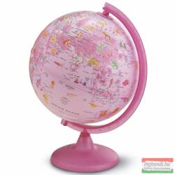 Tecnodidattica Földgömb PINK ZOO 25 cm - állatvilág tematikával, kislányoknak - bigbandi