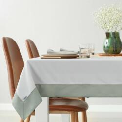 Eurofirany Sandi asztalterítő olívazöld színű széles peremmel Natúr 140x180 cm