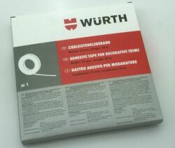 Würth kétoldalas díszléc ragasztó szalag prémium minőségben, 12 mm x 10 méter (0894910)