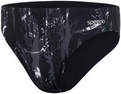 Speedo Allover 7cm Brief Black/White/USA Charcoal S - UK32