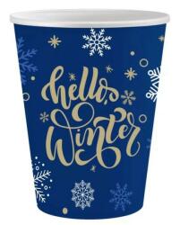 Godan Snowflakes, Karácsony papír pohár 6 db-os 250 ml (MLG169010)