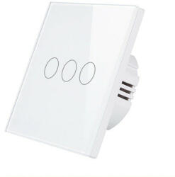 SmartWise Z3 UNI 3-canale Zigbee + comutator tactil inteligent de perete RF (funcționează cu sau fără fir neutru) (5999572031411)