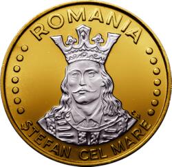 Casa de Monede 20 Lei Ștefan cel Mare ediție înnobilată cu aur pur și rodiu Moneda