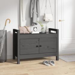 vidaXL Bancă de hol, gri, 80x40x60 cm, lemn masiv pin (821781)