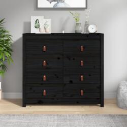 vidaXL Dulap lateral, negru, 100x40x90 cm, lemn masiv de pin (821773) Comoda