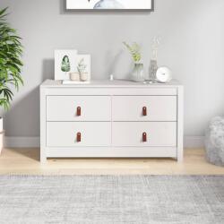vidaXL Dulap lateral, alb, 100x40x54 cm, lemn masiv de pin (821775) Comoda