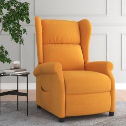 vidaXL Fotoliu cu spătar rabatabil, galben deschis, textil (341700)