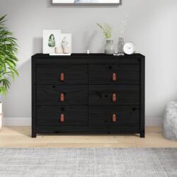 vidaXL Dulap lateral, negru, 100x40x72 cm, lemn masiv de pin (821768) Comoda