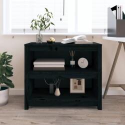 vidaXL Bibliotecă, negru, 80x35x68 cm, lemn masiv de pin (821678) Biblioteca