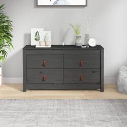 vidaXL Dulap lateral, gri, 100x40x54 cm, lemn masiv de pin (821776) Comoda