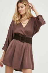 ANSWEAR rochie culoarea maro, mini, evazati BBYX-SUD02Z_88X