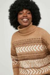 ANSWEAR pulover femei, culoarea bej, călduros, cu guler BBYX-SWD04K_80X
