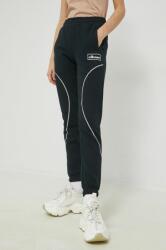 Ellesse pantaloni de trening femei, culoarea negru, cu imprimeu 9BYY-SPD0HL_99X