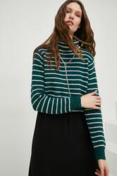 ANSWEAR pulover femei, culoarea verde, călduros, cu guler BBYX-SWD07M_77X