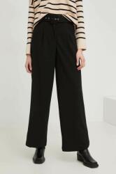 Answear Lab pantaloni femei, culoarea negru, lat, high waist BBYX-SPD009_99X