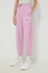 Ellesse pantaloni de trening femei, culoarea roz, cu imprimeu 9BYY-SPD0HM_30X